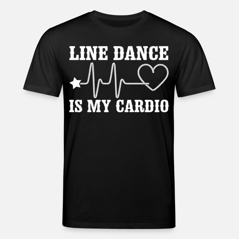 Line Dance Cardio Statement - Stanley/Stella Unisex Bio-T-Shirt CREATOR  - Schwarz