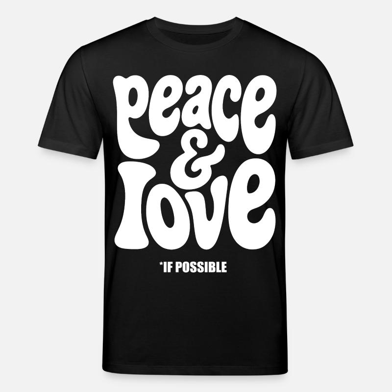 PEACE LOVE #2 - let's talk - T-shirt bio CREATOR Stanley/Stella Unisexe - noir