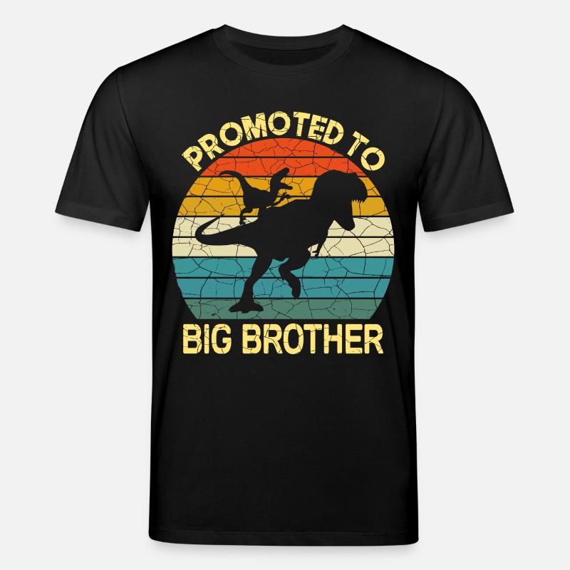 Befördert zum großen Bruder Dinosaurier - Stanley/Stella Unisex Bio-T-Shirt CREATOR - Schwarz