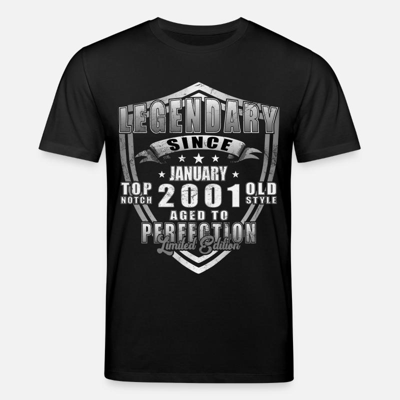 Legendary Since January 2001 Shield - Stanley/Stella Unisex Bio-T-Shirt CREATOR  - Schwarz