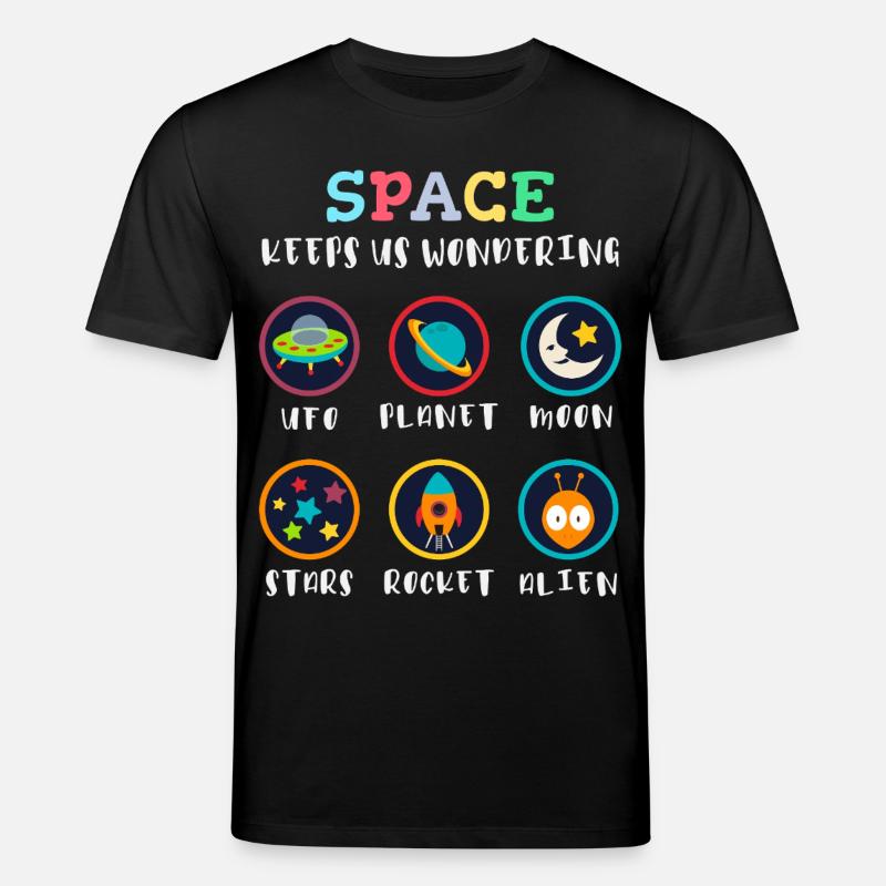 L’espace suscite la curiosité - T-shirt bio CREATOR Stanley/Stella Unisexe - noir