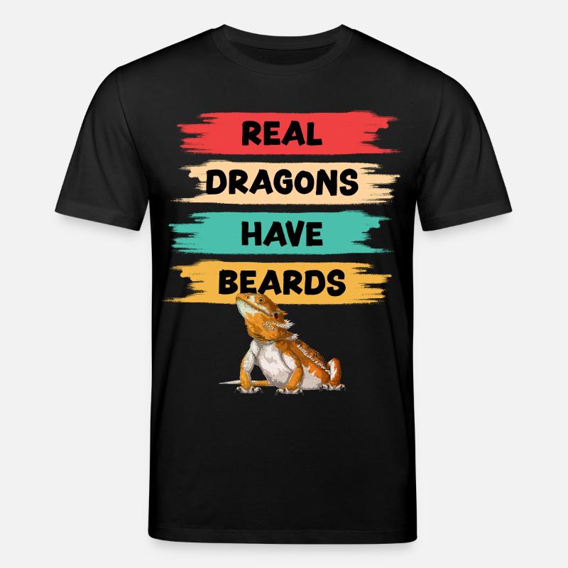 Les vrais dragons ont une barbe - T-shirt bio CREATOR Stanley/Stella Unisexe - noir