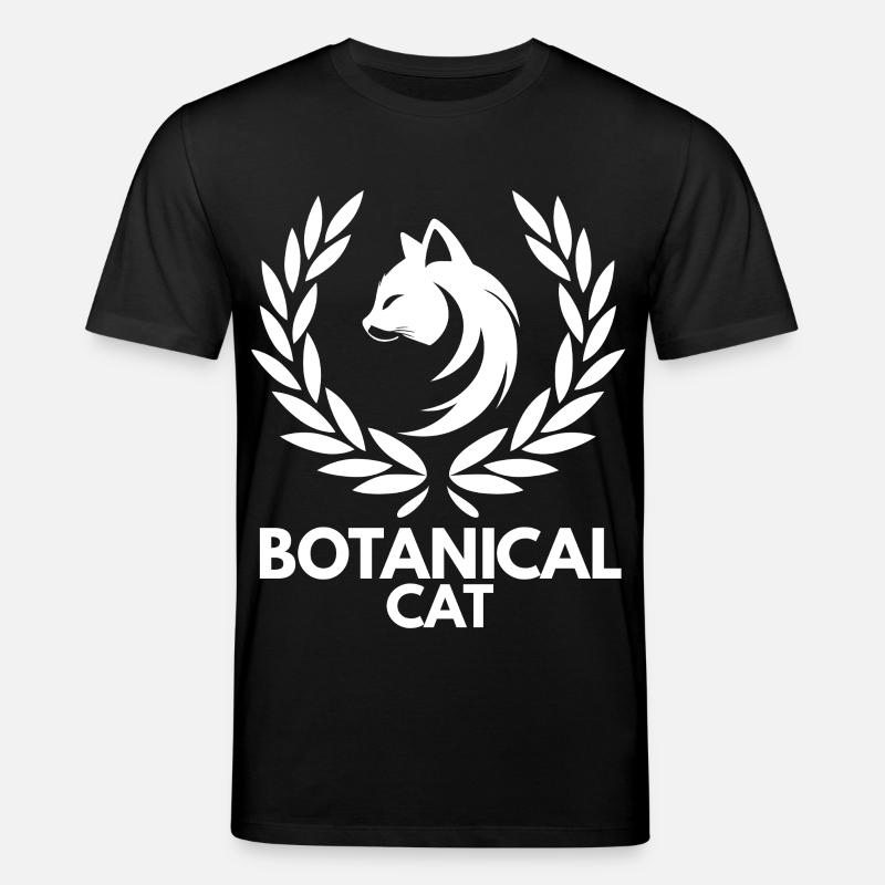 Botanische Katze - Stanley/Stella Unisex Bio-T-Shirt CREATOR - Schwarz