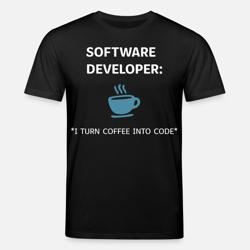 Software Developer - Coffee Edition - Stanley/Stella CREATOR Unisex Organic T-Shirt - black