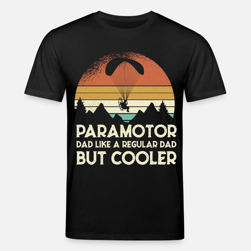 Paramotor Dad Retro Sunset - Stanley/Stella CREATOR Unisex Organic T-Shirt - black