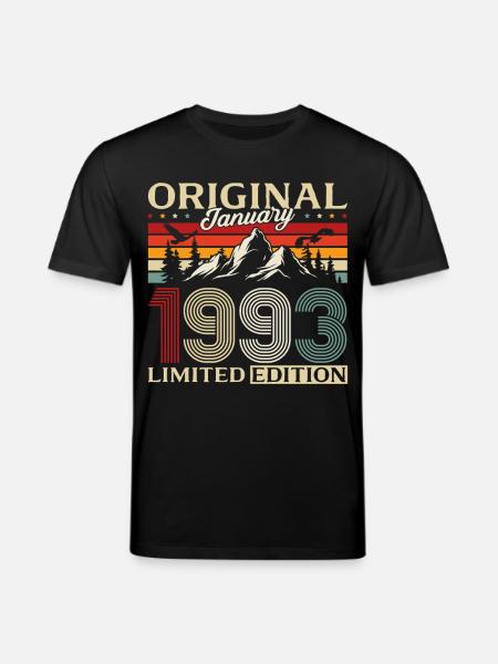 33rd Birthday Original January 1993 - Stanley/Stella CREATOR Unisex Organic T-Shirt - black