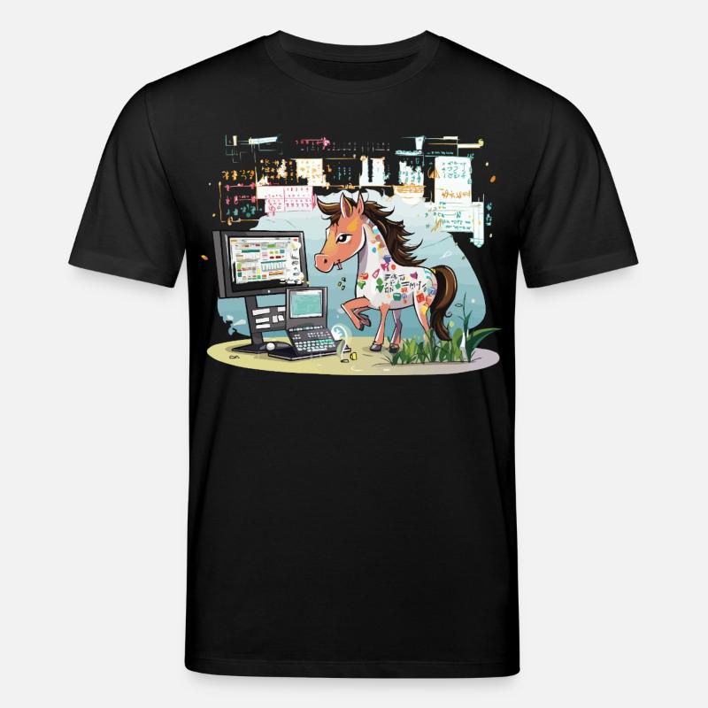 Digital Graffiti Pony - Stanley/Stella Unisex Bio-T-Shirt CREATOR  - Schwarz