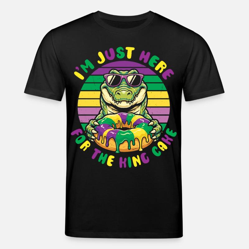 King Cake Mardi Gras Aligator - Stanley/Stella Unisex Bio-T-Shirt CREATOR  - Schwarz