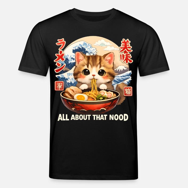 Kawaii Kätzchen Ramen Anime - Stanley/Stella Unisex Bio-T-Shirt CREATOR  - Schwarz