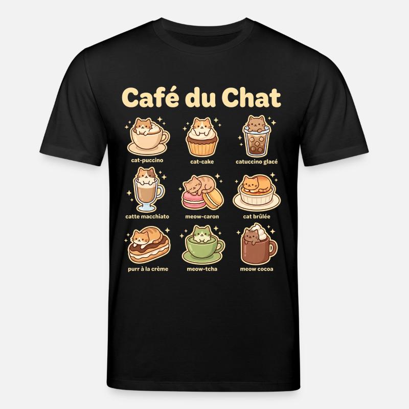 Café du Chat Cat Delight - T-shirt bio CREATOR Stanley/Stella Unisexe - noir