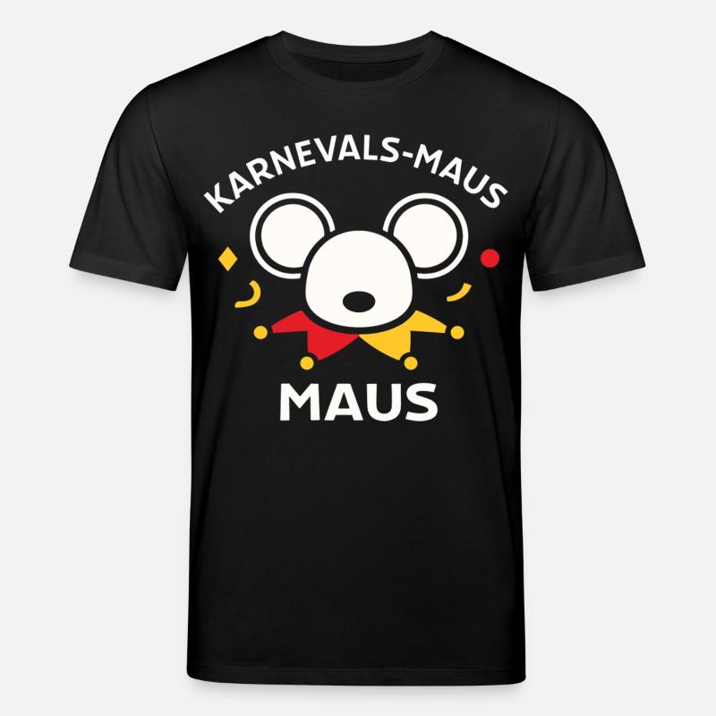 Karnevalsmaus Süßes Faschings-Motiv Geschenk - Stanley/Stella Unisex Bio-T-Shirt CREATOR  - Schwarz
