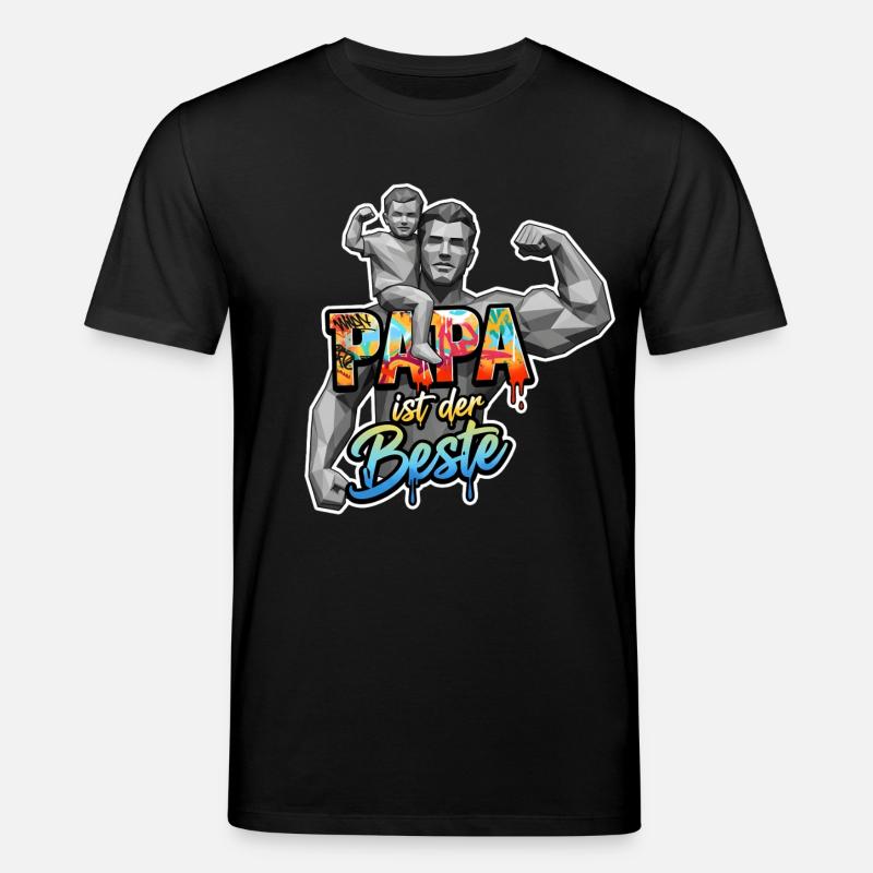 Papa ist der Beste - Stanley/Stella Unisex Bio-T-Shirt CREATOR  - Schwarz