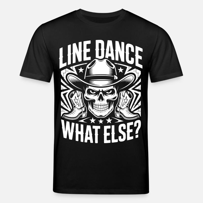 Line Dance Skull Cowboy - Stanley/Stella Unisex Bio-T-Shirt CREATOR  - Schwarz