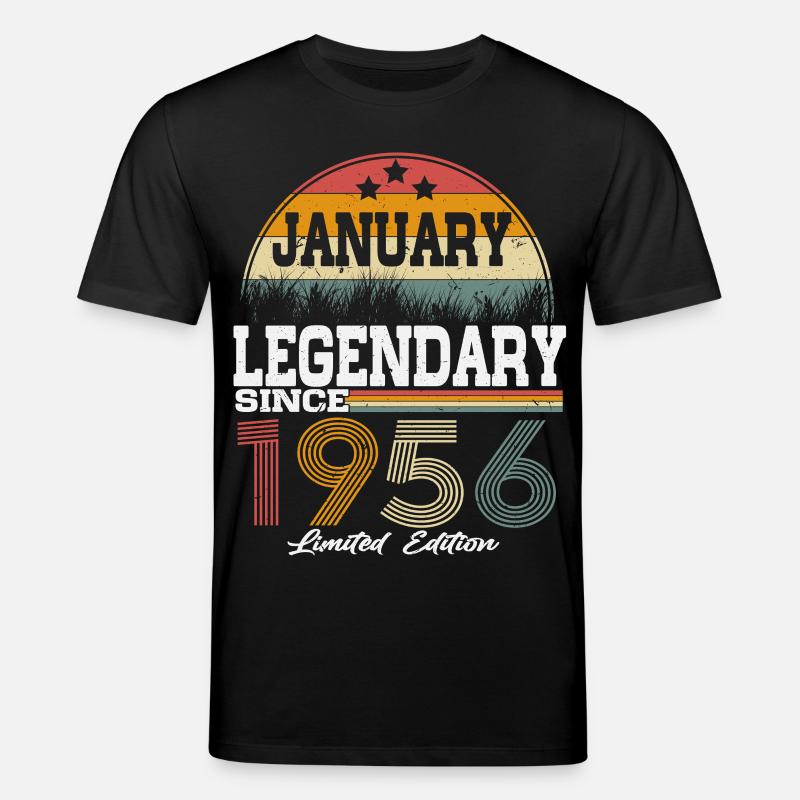 Legenden-wurden-im-Januar-1956-geboren - Stanley/Stella Unisex Bio-T-Shirt CREATOR  - Schwarz