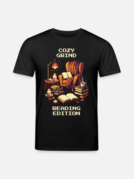 Cozy Grind | Cozy Reading Books - Stanley/Stella CREATOR Unisex Organic T-Shirt - black