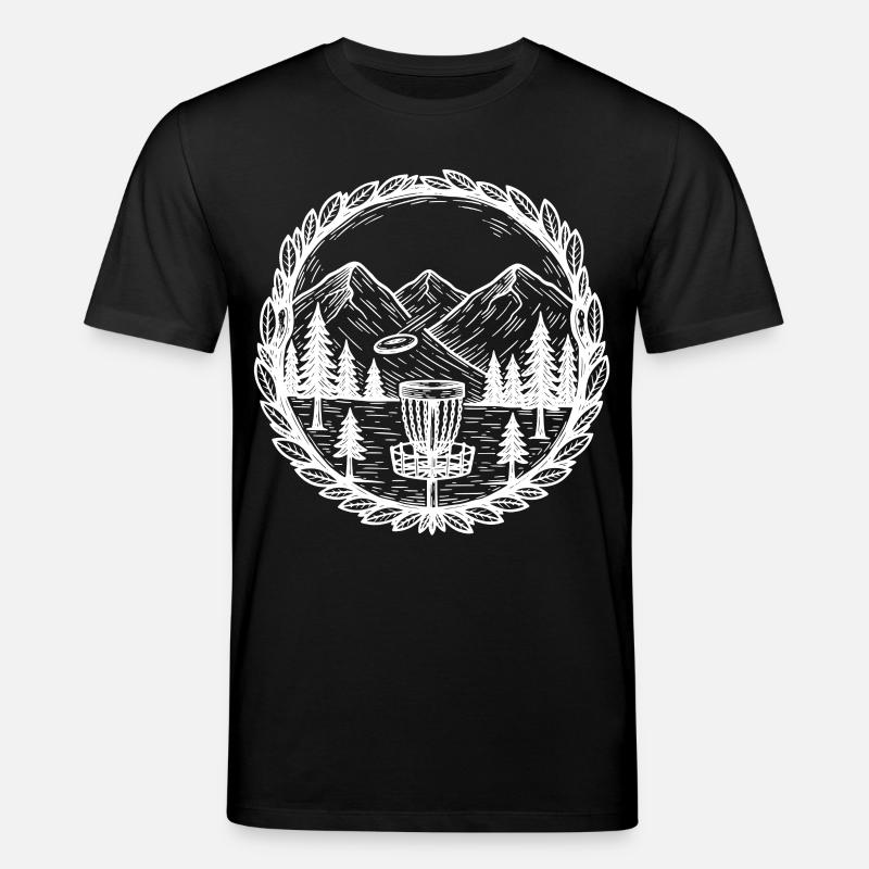 Disc Golf Bergszene Fliegender Disc-Korb - Stanley/Stella Unisex Bio-T-Shirt CREATOR  - Schwarz