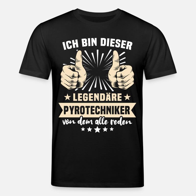 Pyrotechniker Sprüche - Stanley/Stella Unisex Bio-T-Shirt CREATOR  - Schwarz