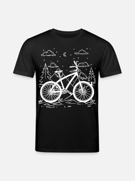 Cartoon Fahrradfahrer - Stanley/Stella Unisex Bio-T-Shirt CREATOR  - Schwarz