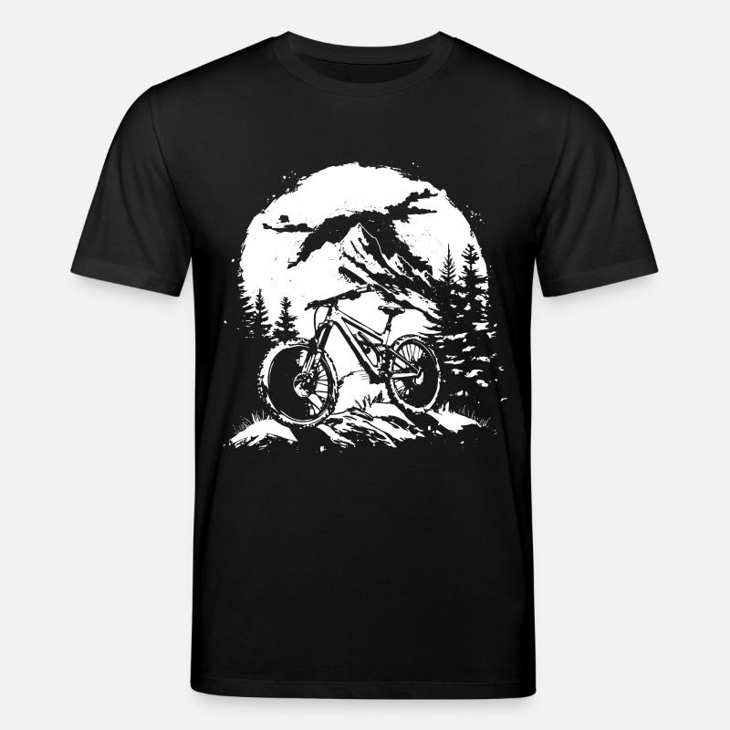 Mountainbiker Grafik - Stanley/Stella Unisex Bio-T-Shirt CREATOR  - Schwarz