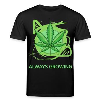 Always Growing - Stanley/Stella CREATOR Unisex Organic T-Shirt - black - Front - Alina (178cm) & Michal (187cm)