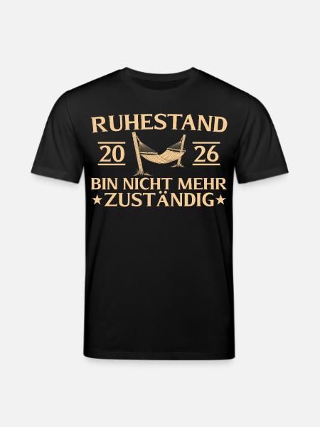 Ruhestand 2026 Abschiedsgeschenk Rente - Stanley/Stella Unisex Bio-T-Shirt CREATOR  - Schwarz