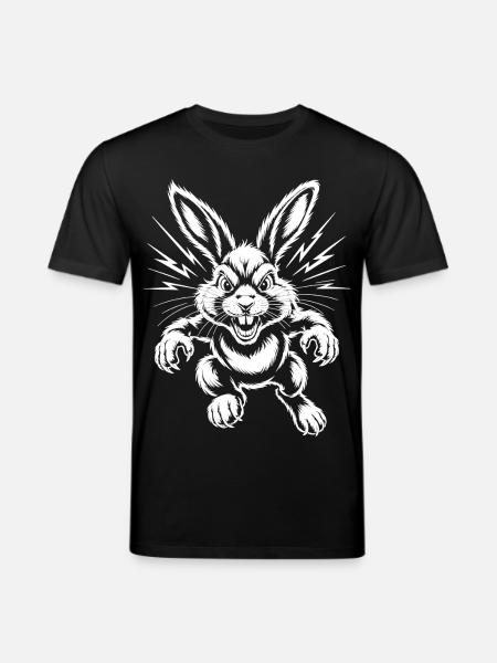 Aggressive Rabbit - Stanley/Stella CREATOR Unisex Organic T-Shirt - black