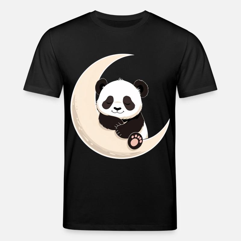 Panda Mondkuscheln - Stanley/Stella Unisex Bio-T-Shirt CREATOR - Schwarz