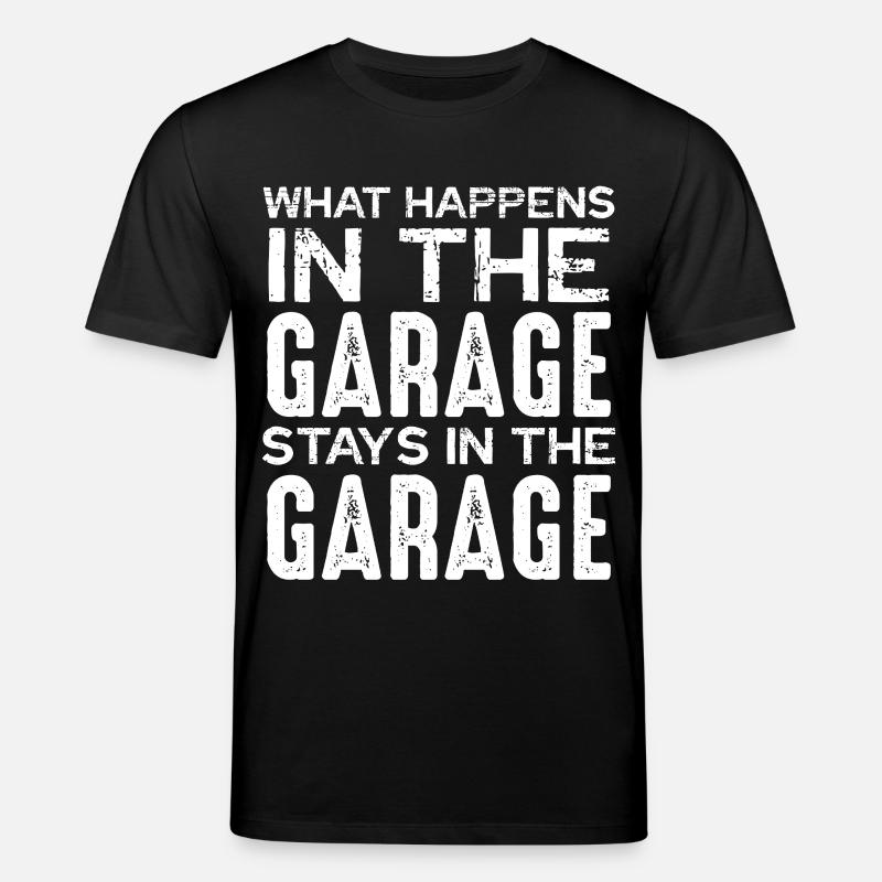 Garage Spruch Was Bleibt - Stanley/Stella Unisex Bio-T-Shirt CREATOR  - Schwarz