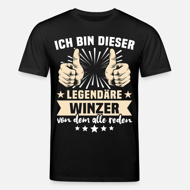 Winzer Sprüche - Stanley/Stella Unisex Bio-T-Shirt CREATOR  - Schwarz
