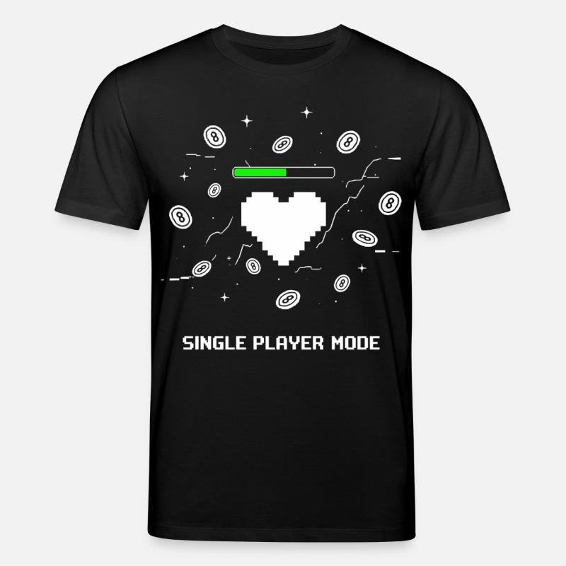Single Player Mode Gamer Herz - Stanley/Stella Unisex Bio-T-Shirt CREATOR  - Schwarz