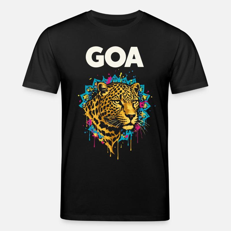 Mandala du léopard de Goa - T-shirt bio CREATOR Stanley/Stella Unisexe - noir
