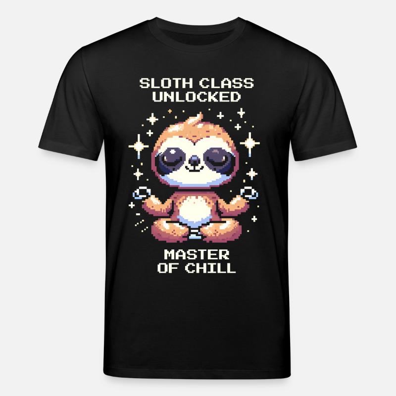 Faultier-Klasse freigeschaltet | Chill - Stanley/Stella Unisex Bio-T-Shirt CREATOR  - Schwarz