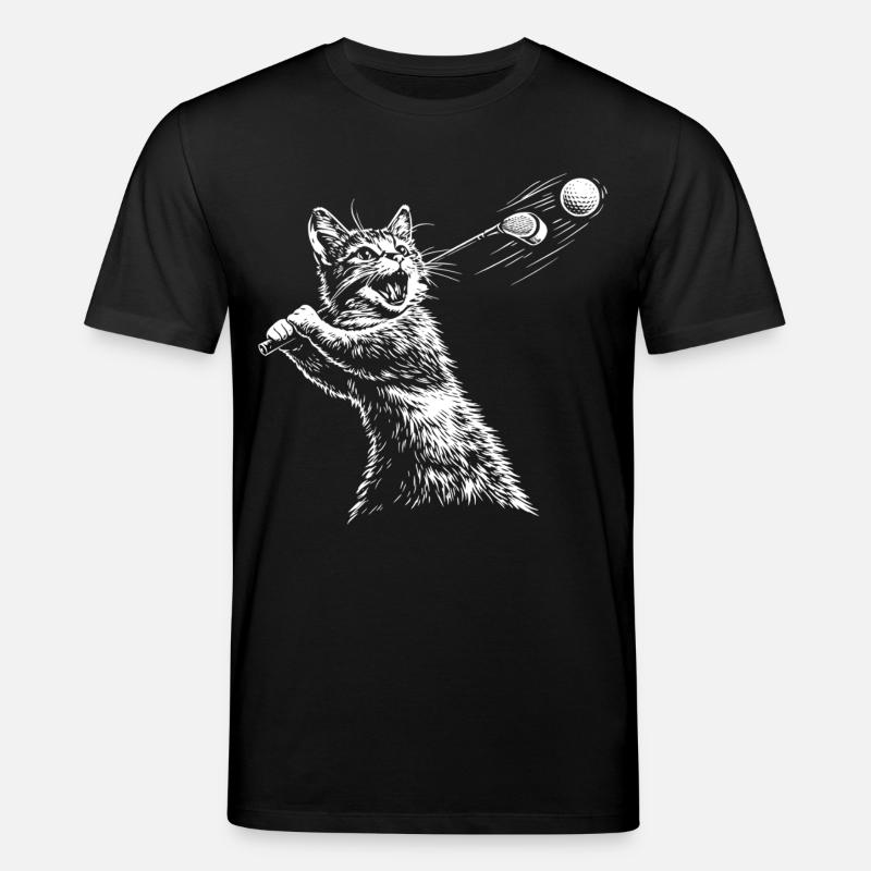 Golf Cat Golf - T-shirt bio CREATOR Stanley/Stella Unisexe - noir