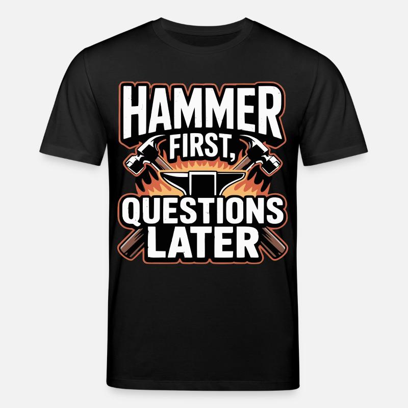 Hammer : premières questions, puis Blacksmith disant - T-shirt bio CREATOR Stanley/Stella Unisexe - noir