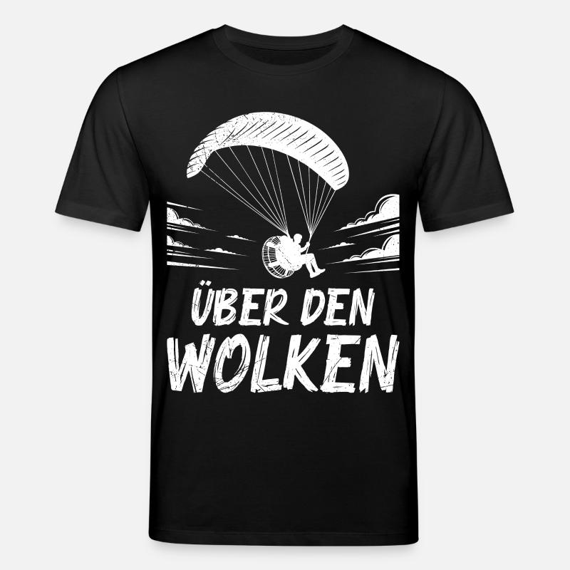 Paraglider ABOVE THE CLOUDS Fun - Stanley/Stella CREATOR Unisex Organic T-Shirt - black