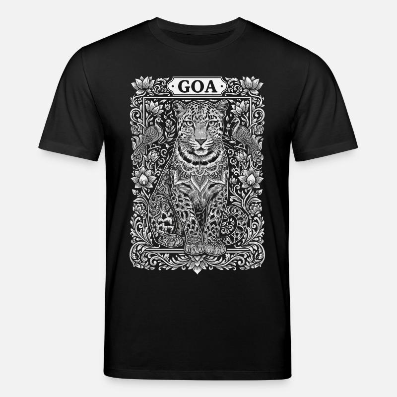 Mandala du léopard de Goa - T-shirt bio CREATOR Stanley/Stella Unisexe - noir