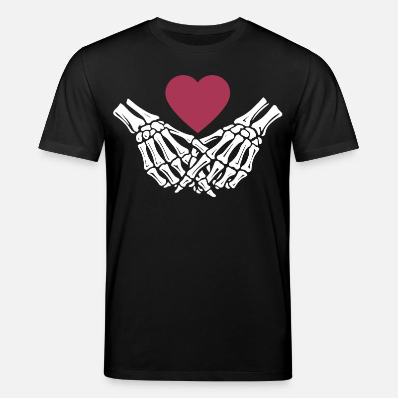 Amour éternel | Mains d’os | Squelette | Cœur - T-shirt bio CREATOR Stanley/Stella Unisexe - noir