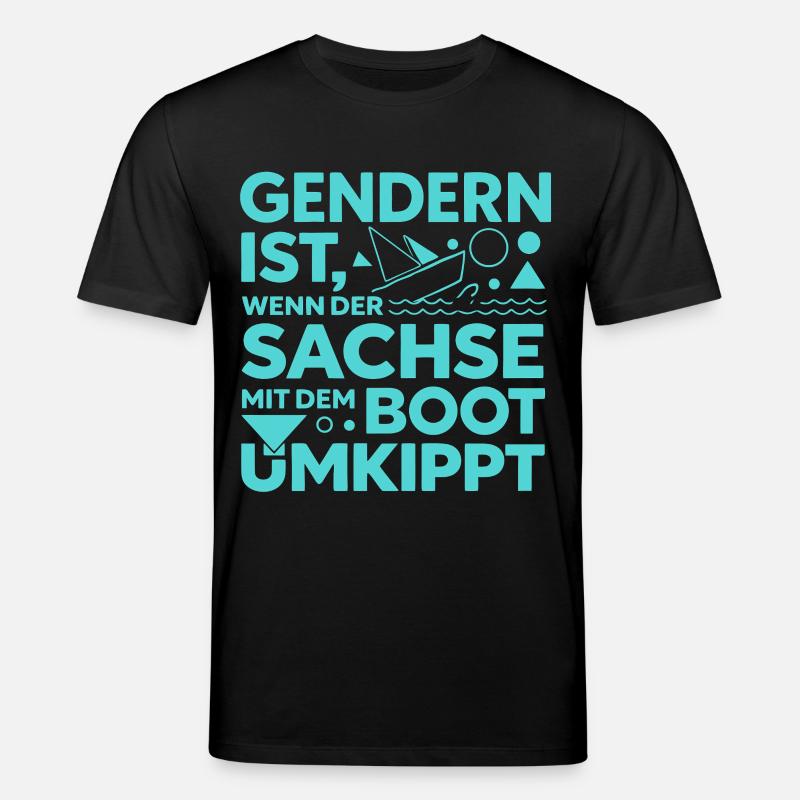 Gendern Saxon Boot Overturns Dialect Joke - Stanley/Stella CREATOR Unisex Organic T-Shirt - black