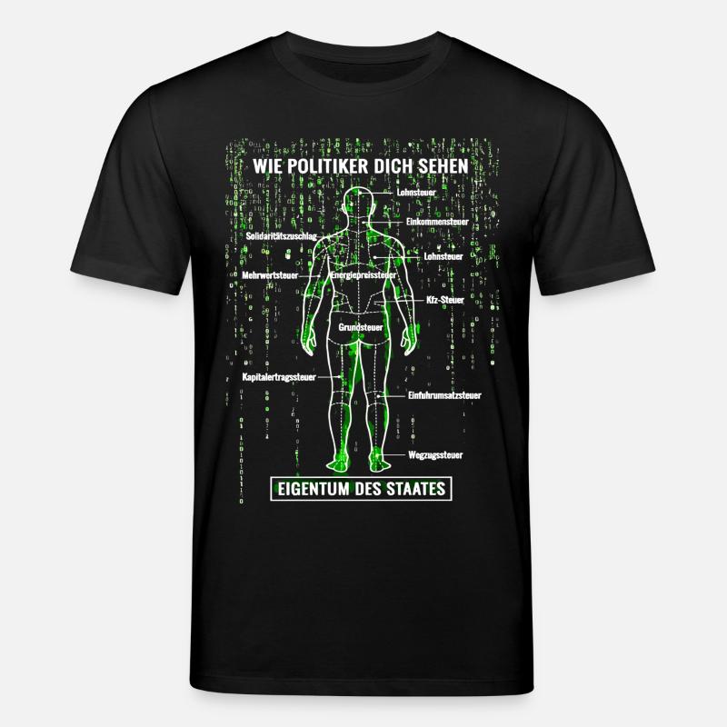 Systemfehler Steuerzahler - Matrix Zerlegeplan  - Stanley/Stella Unisex Bio-T-Shirt CREATOR  - Schwarz