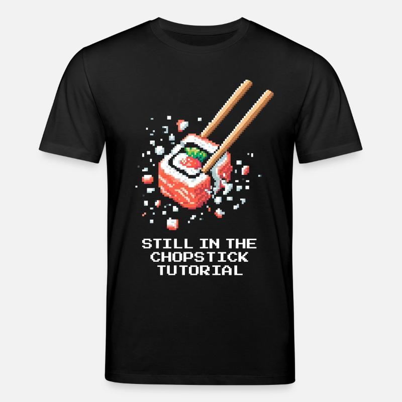 Noch im Stäbchen-Tutorial | Sushi Anfänger - Stanley/Stella Unisex Bio-T-Shirt CREATOR  - Schwarz