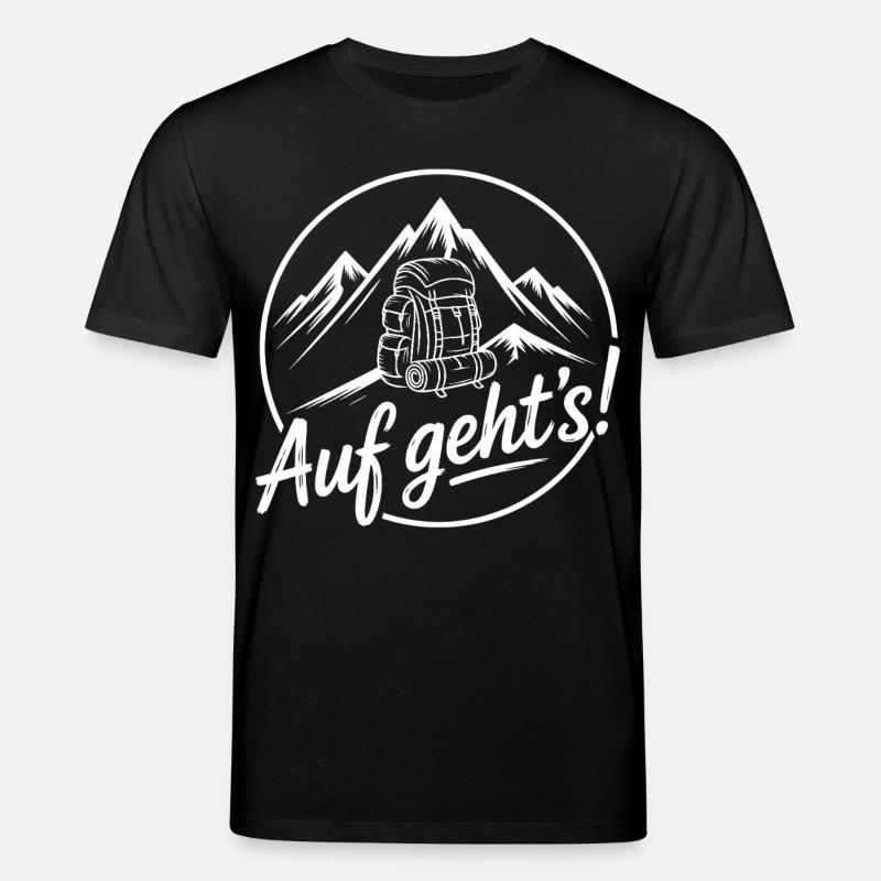 Auf geht's Bergabenteuer - Stanley/Stella Unisex Bio-T-Shirt CREATOR  - Schwarz