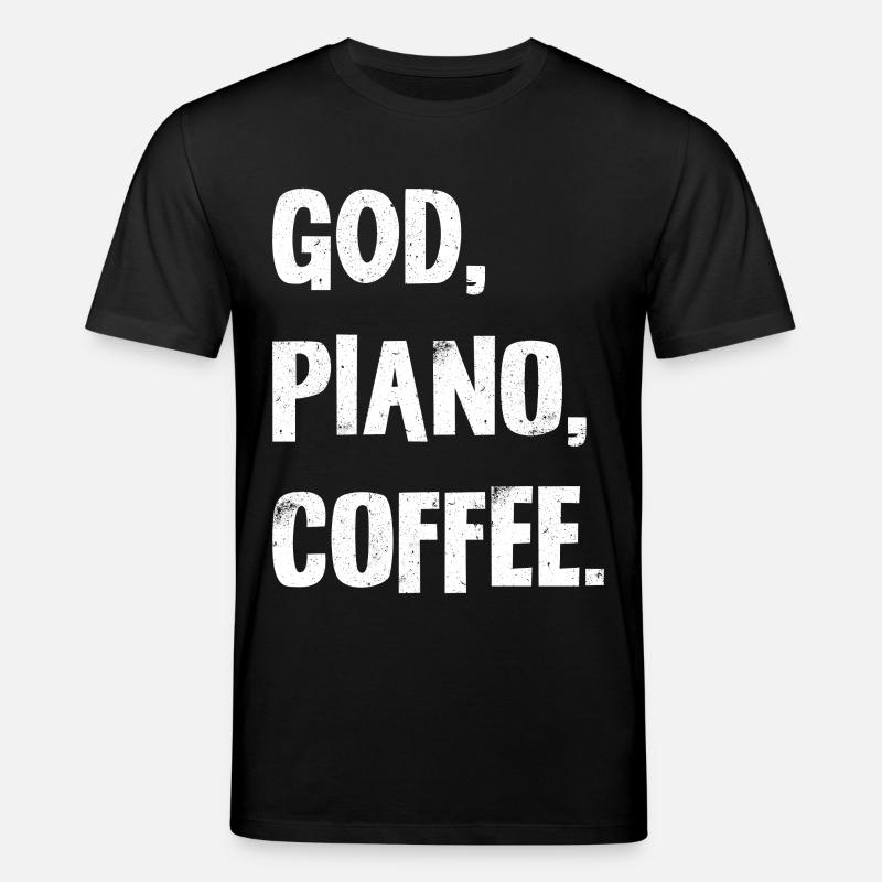 GOD PIANO COFFEE Typografie - Stanley/Stella Unisex Bio-T-Shirt CREATOR - Schwarz