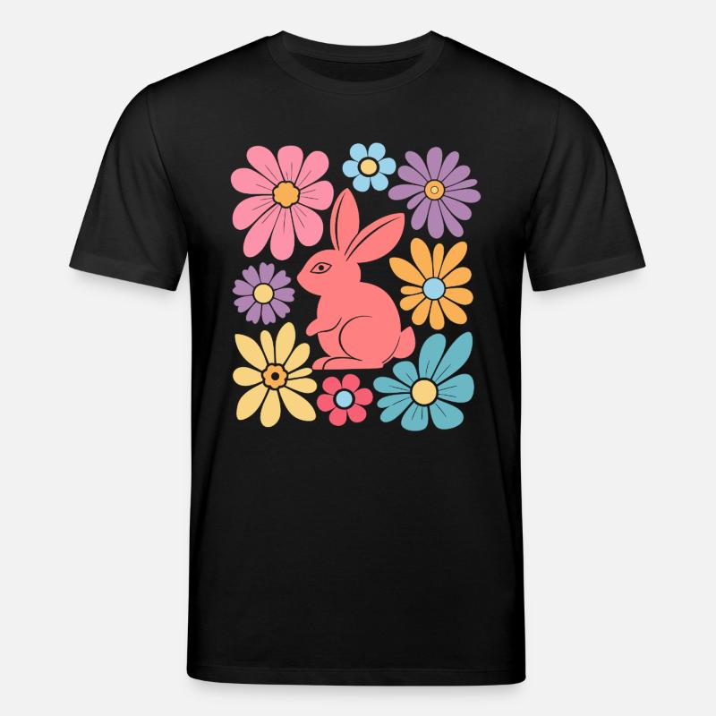 Happy Easter Bunny Boho - Stanley/Stella CREATOR Unisex Organic T-Shirt - black