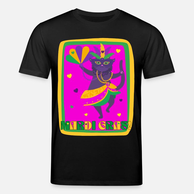 Chat dansant du Mardi Gras - T-shirt bio CREATOR Stanley/Stella Unisexe - noir