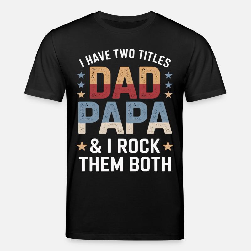Isä-sanaleikki: Isä Dada – I Rock Both - Stanley/Stella CREATOR unisex luomu-t-paita - musta