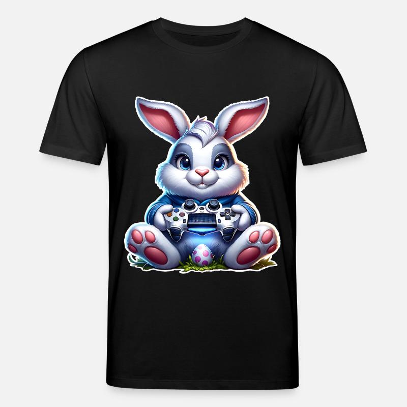 Easter Bunny Gaming Gamer - Stanley/Stella CREATOR Unisex Organic T-Shirt - black