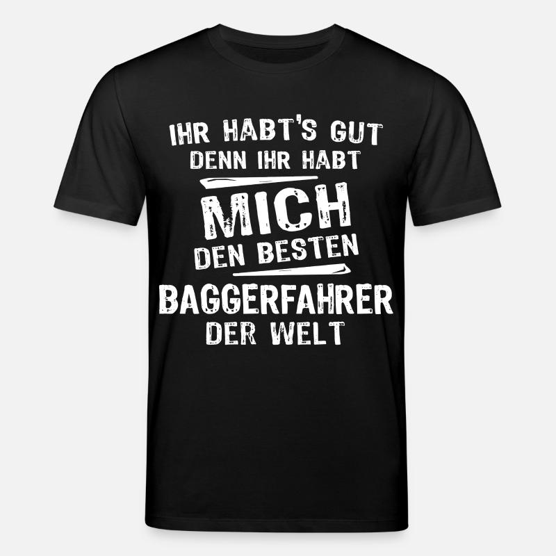Baggerfahrer - Stanley/Stella Unisex Bio-T-Shirt CREATOR  - Schwarz