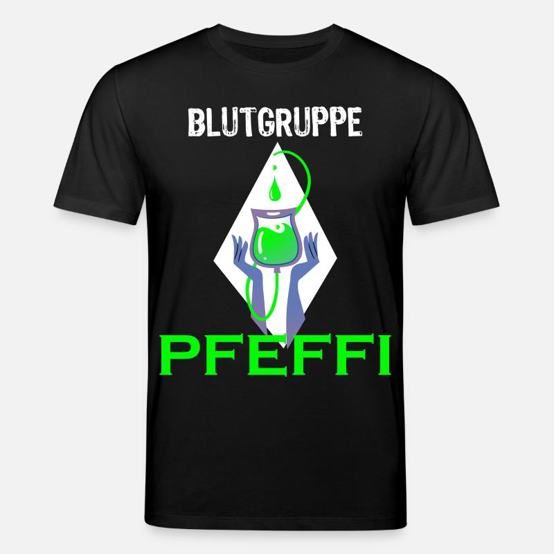 Blutgruppe Pfeffi – Pfefferminz, Suff & Spaß - Stanley/Stella Unisex Bio-T-Shirt CREATOR  - Schwarz