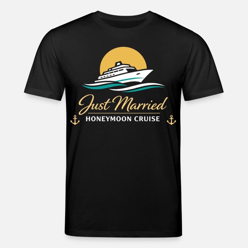 Honeymoon Just Married Gift Couples - Stanley/Stella CREATOR Unisex Organic T-Shirt - black