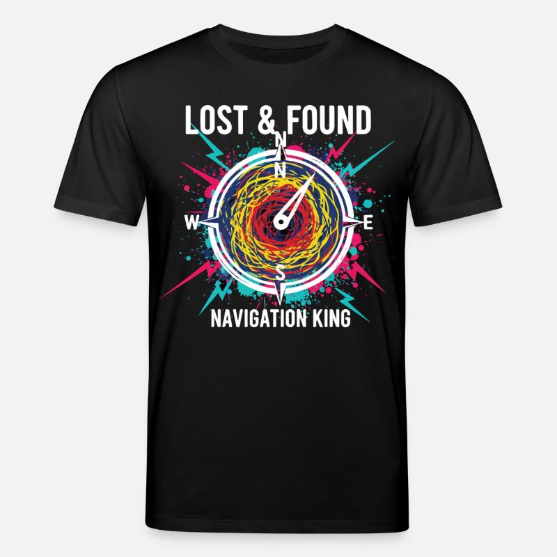 Lost & Found Compass Navigation King - Stanley/Stella CREATOR Unisex Organic T-Shirt - black